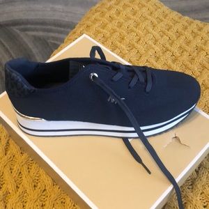 Michael kors navy blue Monique knit trainer